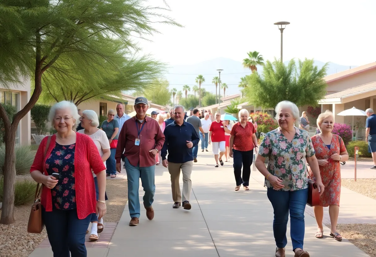 Retirees in Sun City, Arizona enjoying their day amid economic concerns