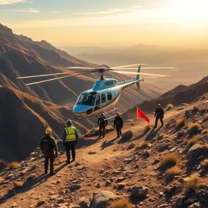 Helicopter rescue on Camelback Mountain during a hiking emergency