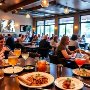 Interior dining scene of Heritage Kitchen + Cocktails