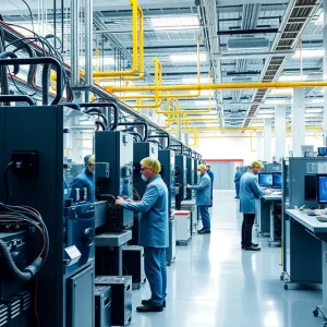 Aerial view of Nvidia's AI chip production facility in Arizona