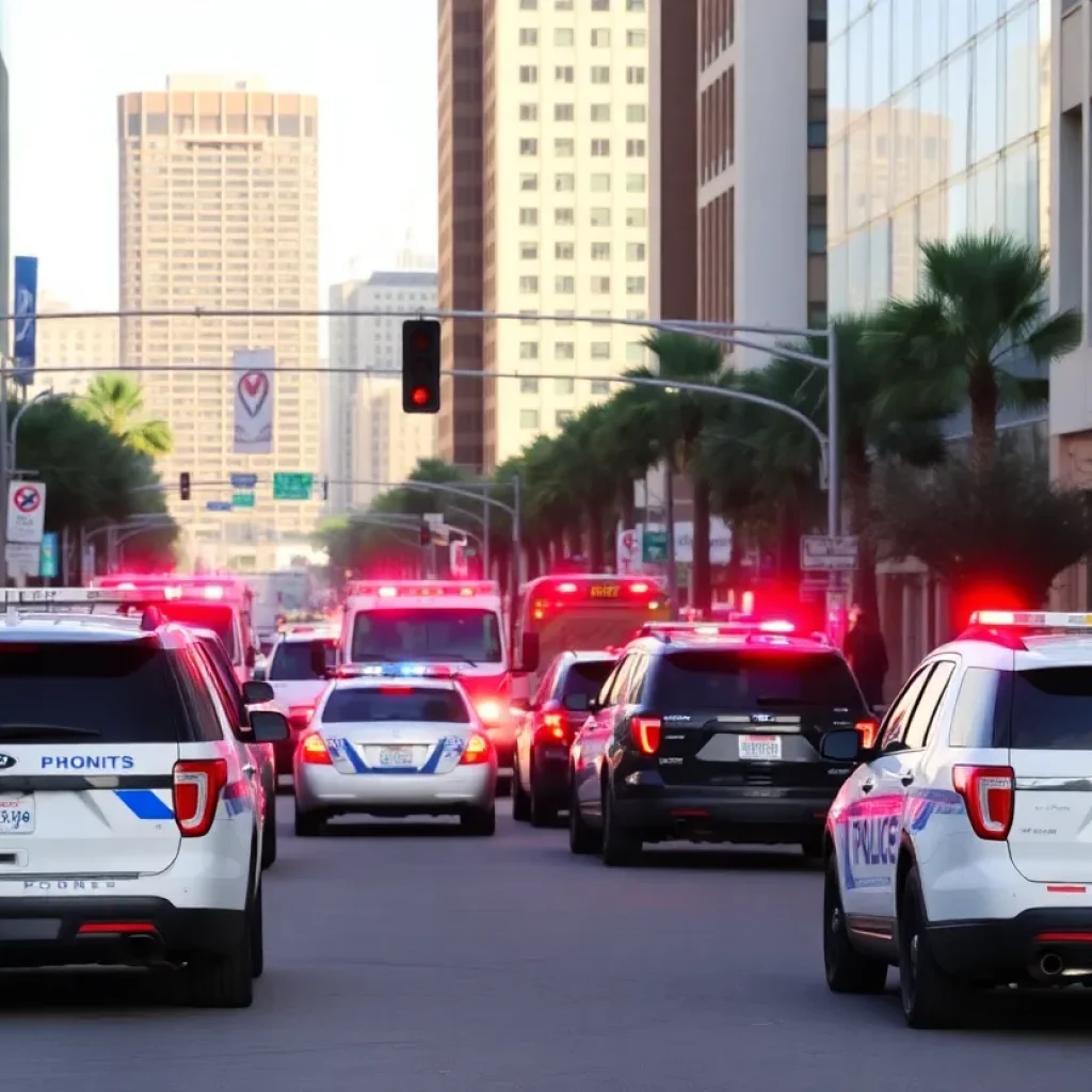 Scene depicting recent crime investigations in Phoenix
