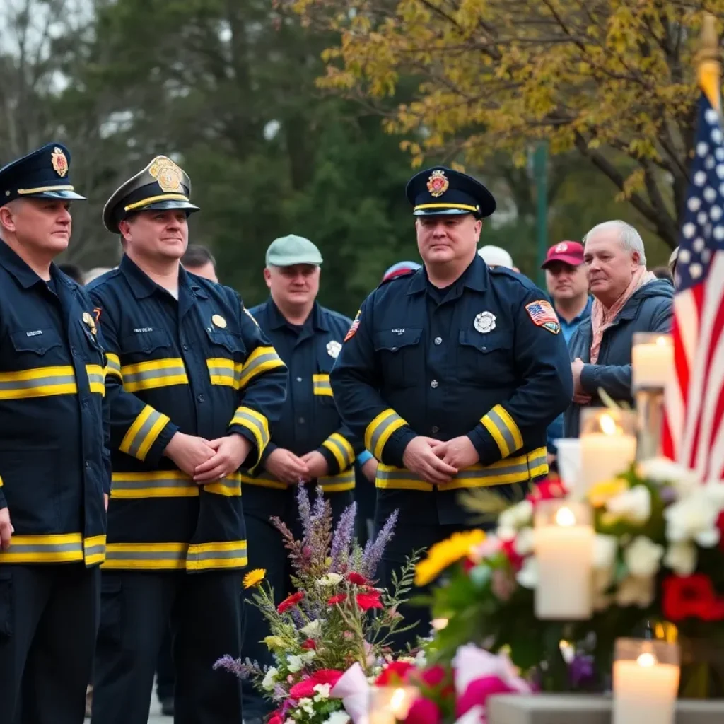 Community memorial for a fallen Tempe Fire Captain