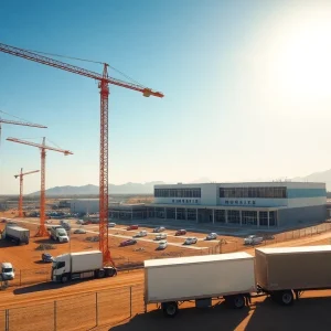 Construction site of TSMC's new semiconductor manufacturing facility in Phoenix