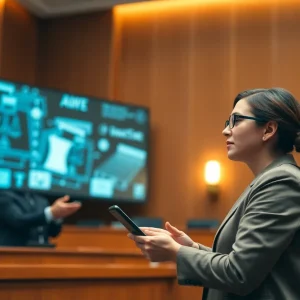 Innovative use of AI technology in a courtroom setting