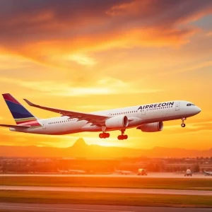 Airbus A350-900 departing Phoenix Sky Harbor International Airport
