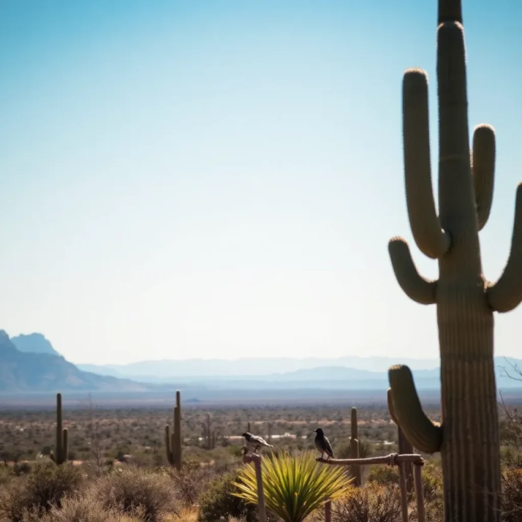 Birds in Arizona's desert landscape