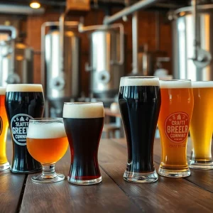 Assorted craft beers from Arizona breweries on a table
