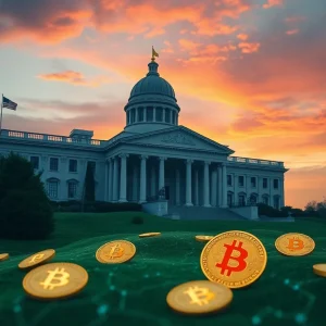 Illustration representing Arizona's cryptocurrency reserve legislation