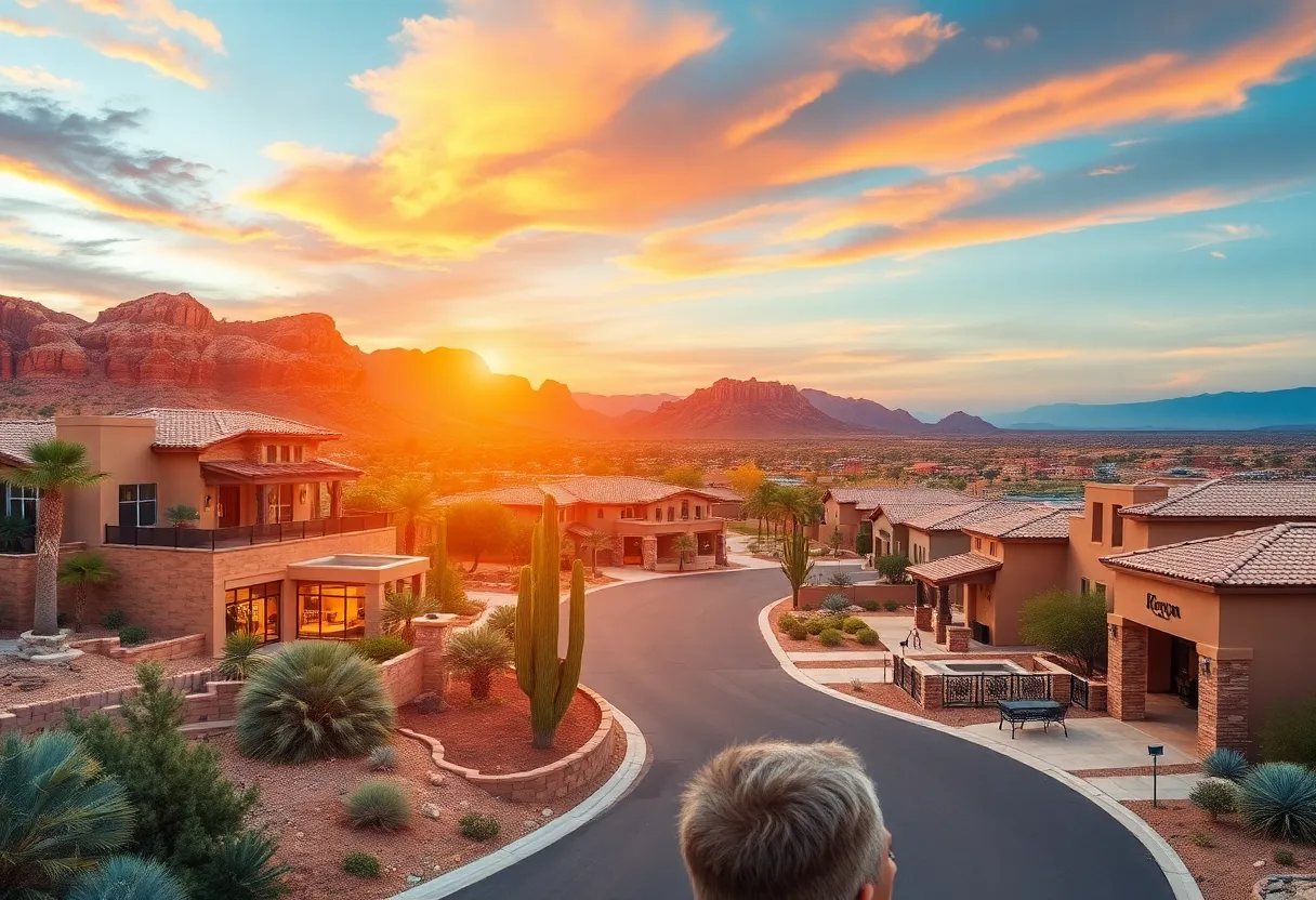 A bustling Arizona landscape reflecting economic growth.