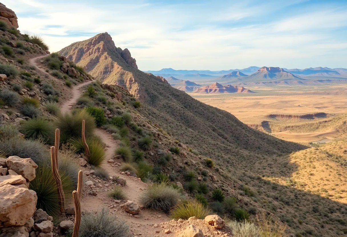 Scenic hiking trail in Arizona's McDowell Sonoran Preserve