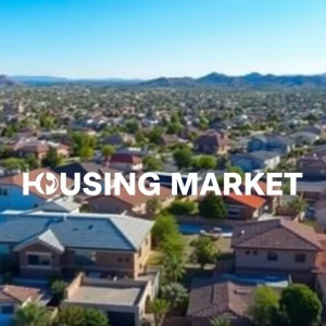 A panoramic view of homes in Arizona illustrating diverse architectural styles in the housing market.