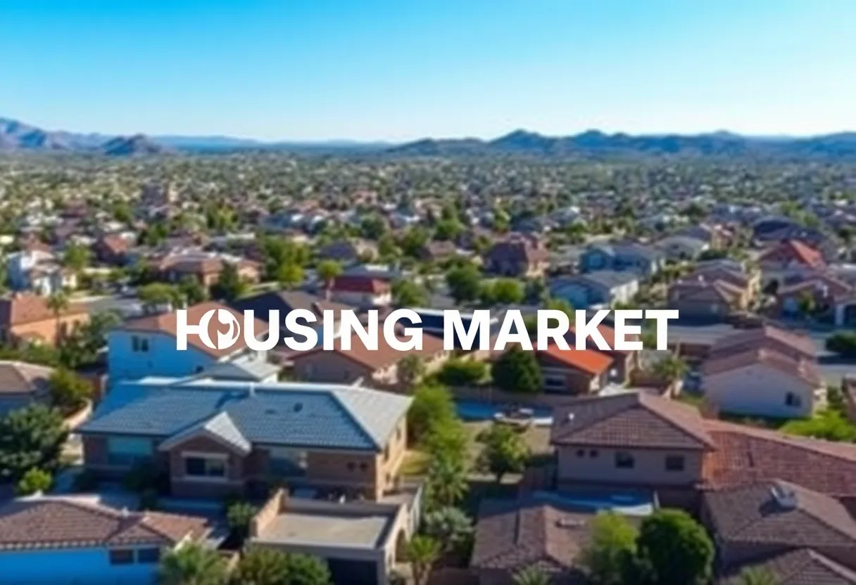 A panoramic view of homes in Arizona illustrating diverse architectural styles in the housing market.