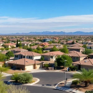 Scenic view of Arizona suburban homes indicating a buyer's market.