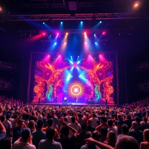 Crowd enjoying a live concert performance