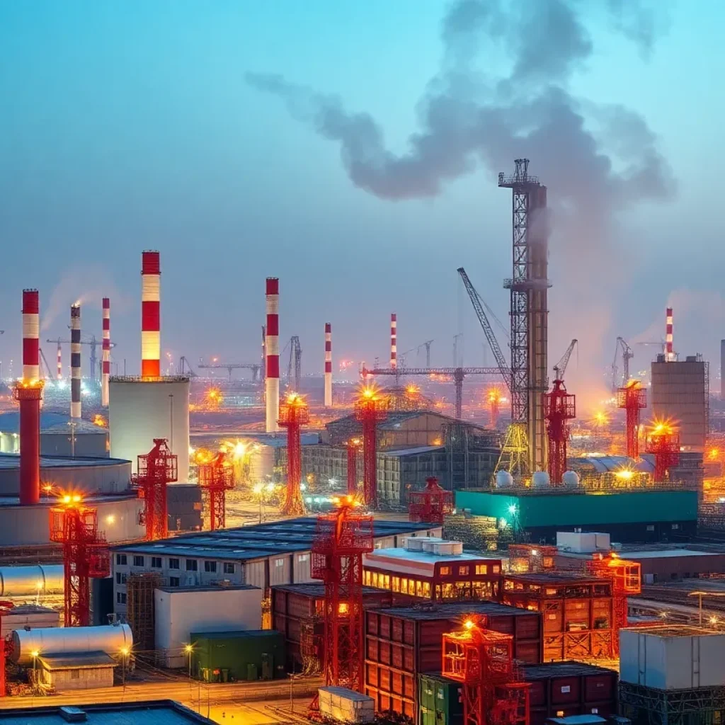 Factories in China representing industrial growth
