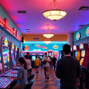 Families enjoying games at Copper Alley Games at JW Marriott Phoenix