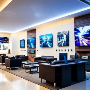 Showroom of Daisy Technology Company showcasing smart home solutions.