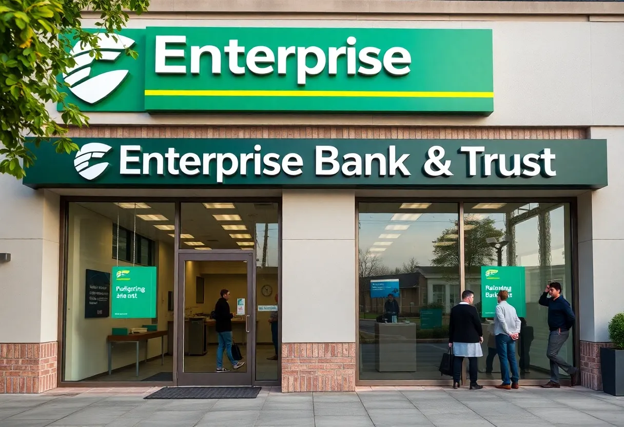 Exterior view of an Enterprise Bank & Trust branch