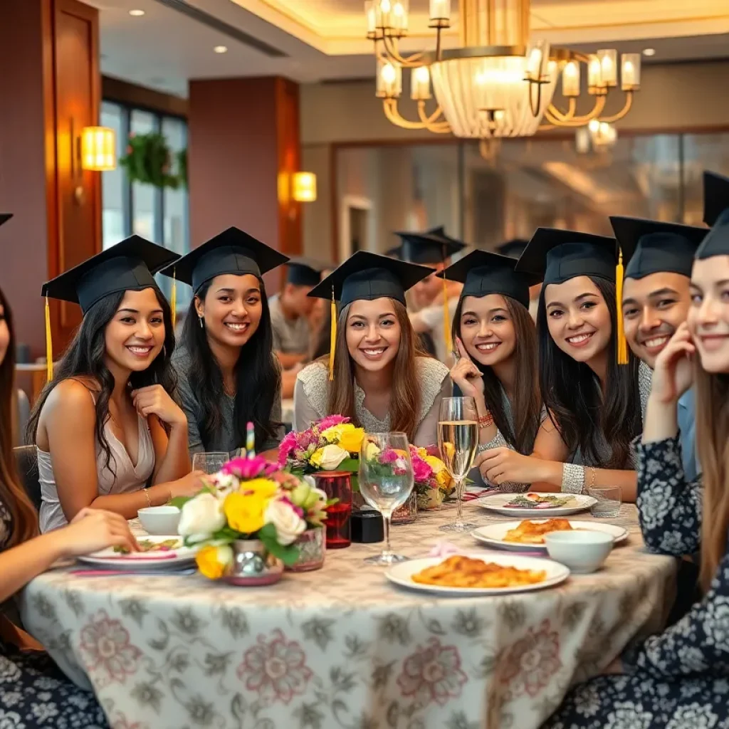 Graduation celebration at a stylish restaurant in Arizona