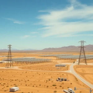 Aerial view of Hassayampa Ranch, Arizona, planned for data centers