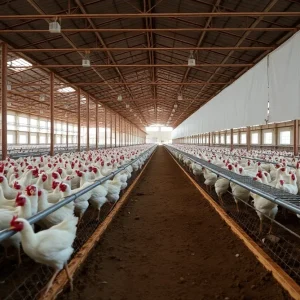 Empty hen houses at Hickman’s Family Farms due to bird flu outbreak