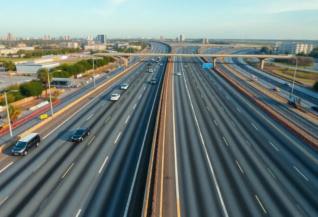 Construction of I-17 interstate expansion near Phoenix.