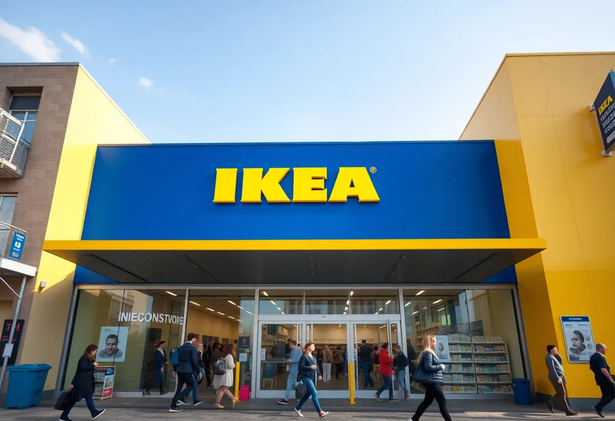 Exterior view of the new IKEA store in Phoenix, Arizona