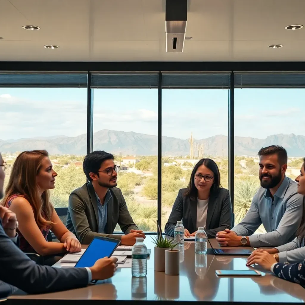 Entrepreneurs discussing mental health technology in Phoenix