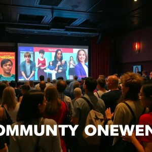 A group of people supporting the Loft Cinema with donations.
