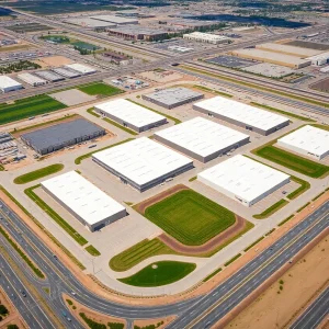 Aerial view of the Logistics Park Phoenix project site