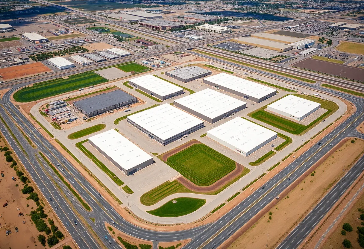 Aerial view of the Logistics Park Phoenix project site