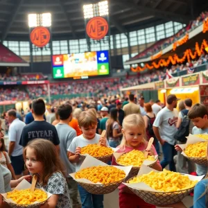 Crowd enjoying the Mac & Cheese Festival at Chase Field