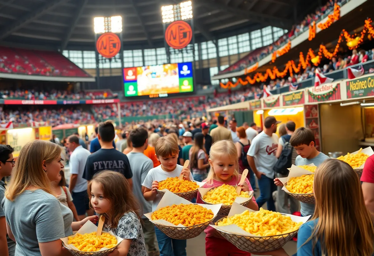 Crowd enjoying the Mac & Cheese Festival at Chase Field