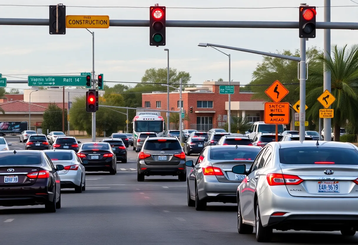 Traffic congestion along State Route 347 in Maricopa