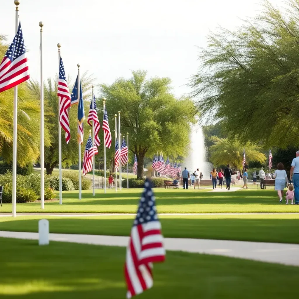 Celebration of Memorial Day in a Phoenix park