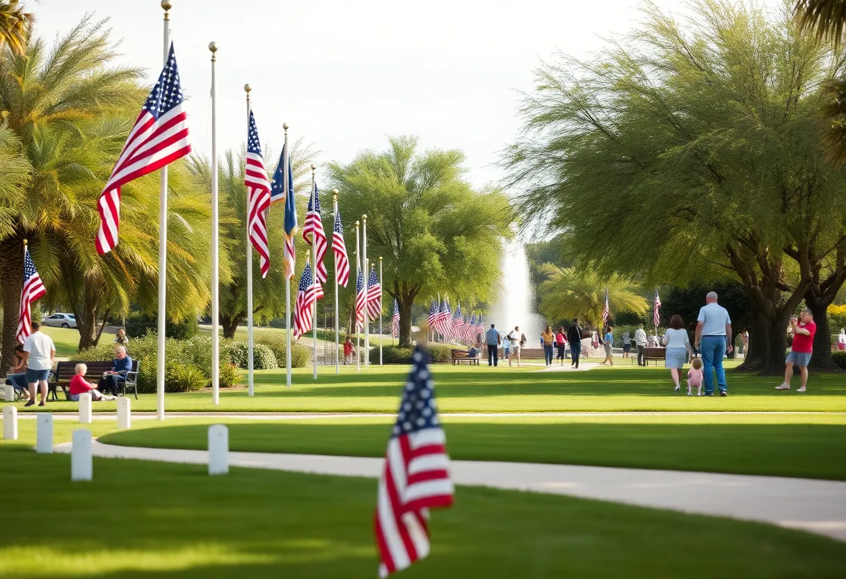 Celebration of Memorial Day in a Phoenix park