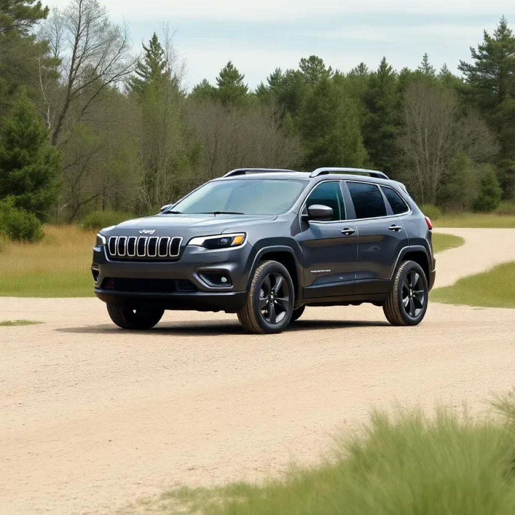 New Jeep Cherokee displayed in a natural landscape