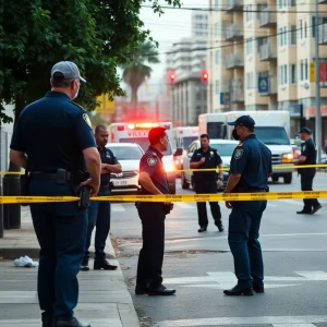 Crime scene in Phoenix following a stabbing incident