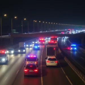 Traffic congestion on Interstate 17 in Phoenix following crashes.