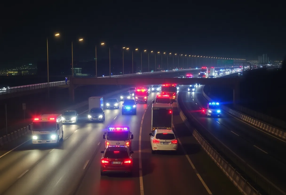 Traffic congestion on Interstate 17 in Phoenix following crashes.
