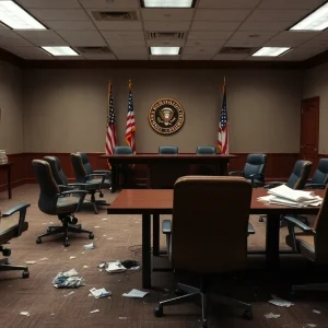 Empty office representing agency director resignations