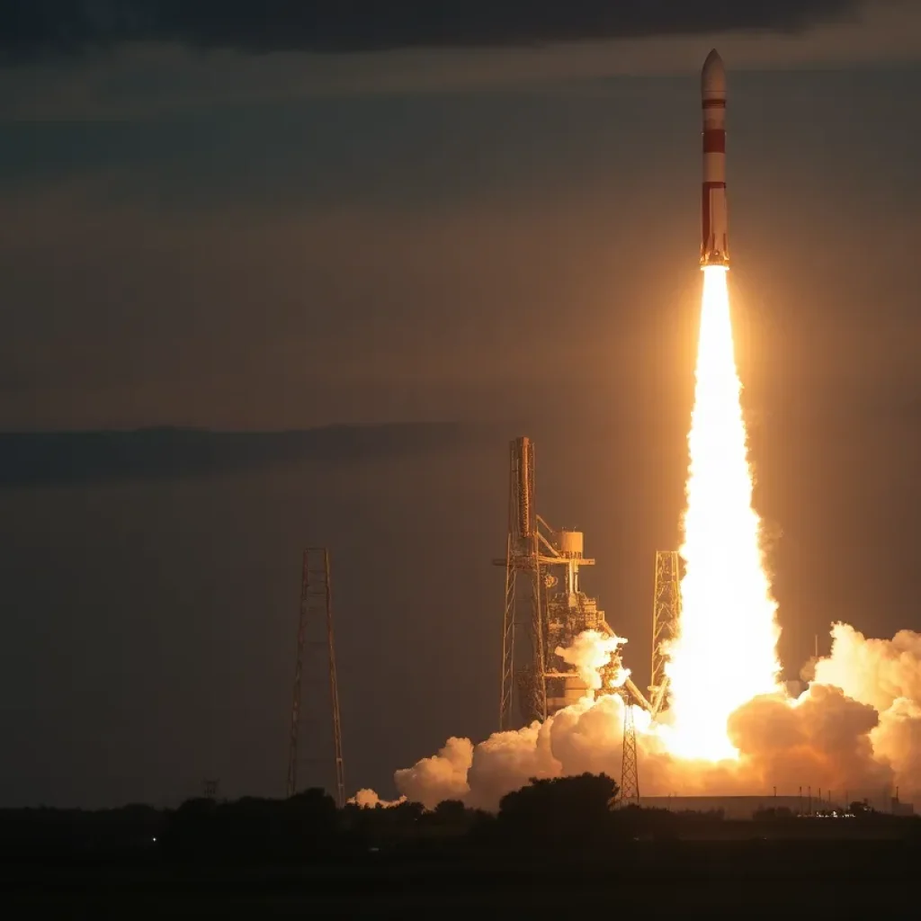 SpaceX Starship flight taking off