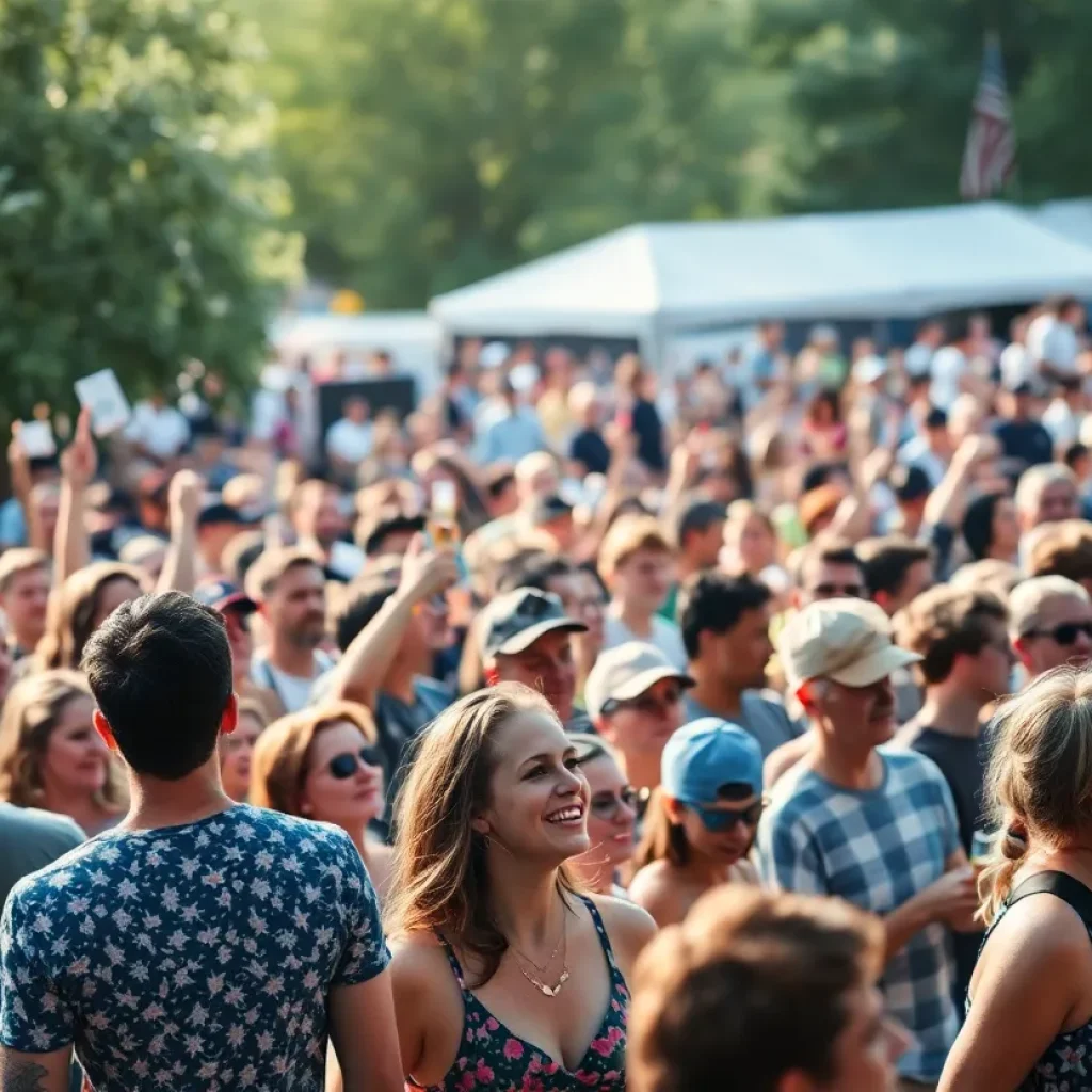Crowd enjoying a summer concert