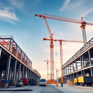Construction site of TSMC's third semiconductor facility in Arizona