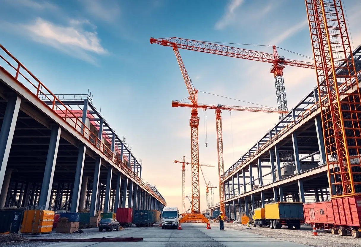 Construction site of TSMC's third semiconductor facility in Arizona