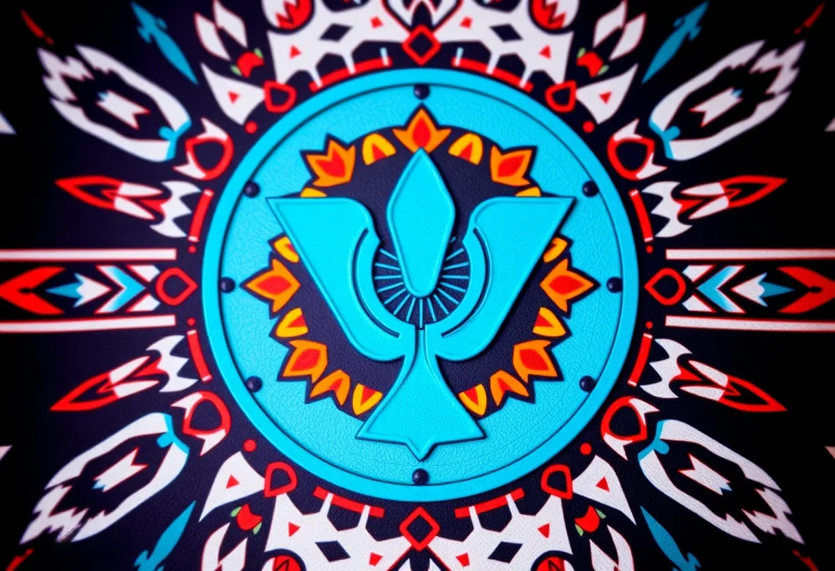 Symbol of the turquoise alert for missing Indigenous persons