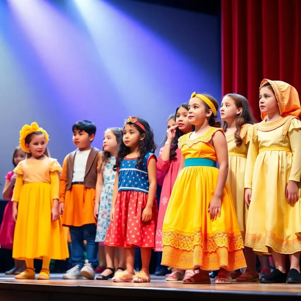 Scene from Valley Youth Theatre's Annie featuring young performers