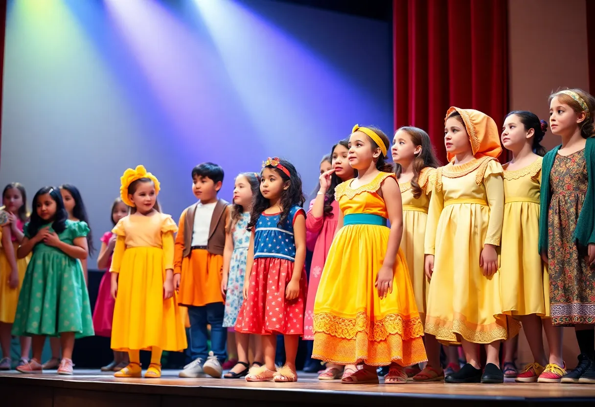 Scene from Valley Youth Theatre's Annie featuring young performers