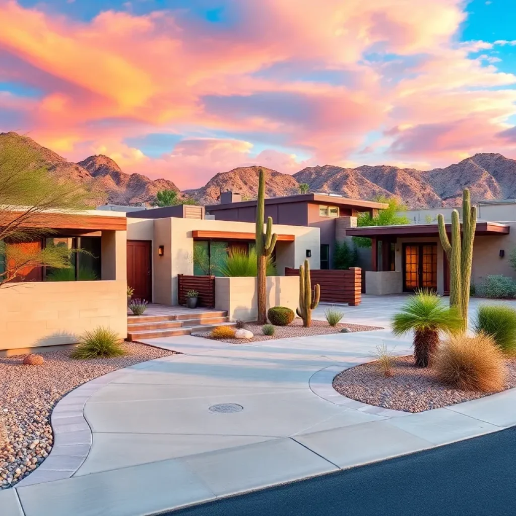 Gated community of luxury homes in North Central Phoenix