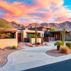 Gated community of luxury homes in North Central Phoenix